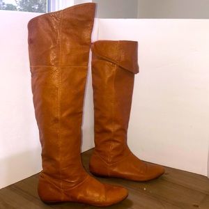 Chinese laundry brown leather high boots